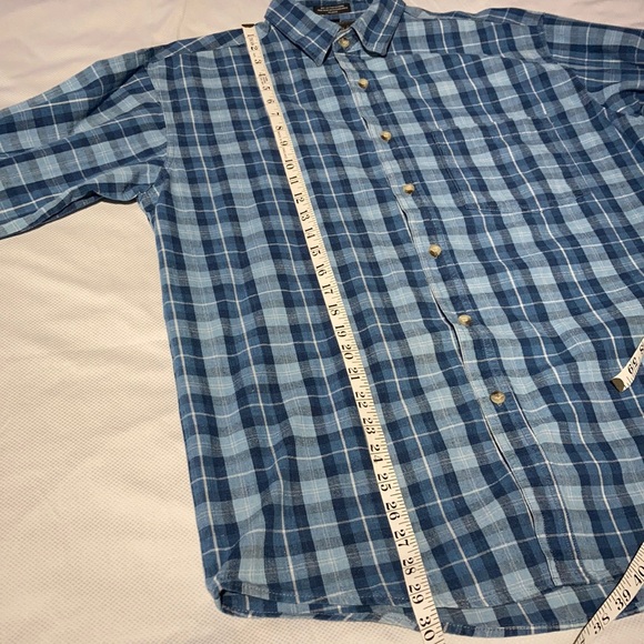 The original cascade blue jeans plaid shirt M - Picture 13 of 16